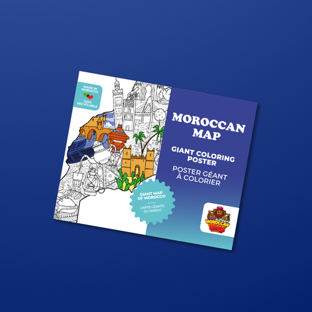 Le Poster XXL Géant de Coloriage -  CARTE DU MAROC